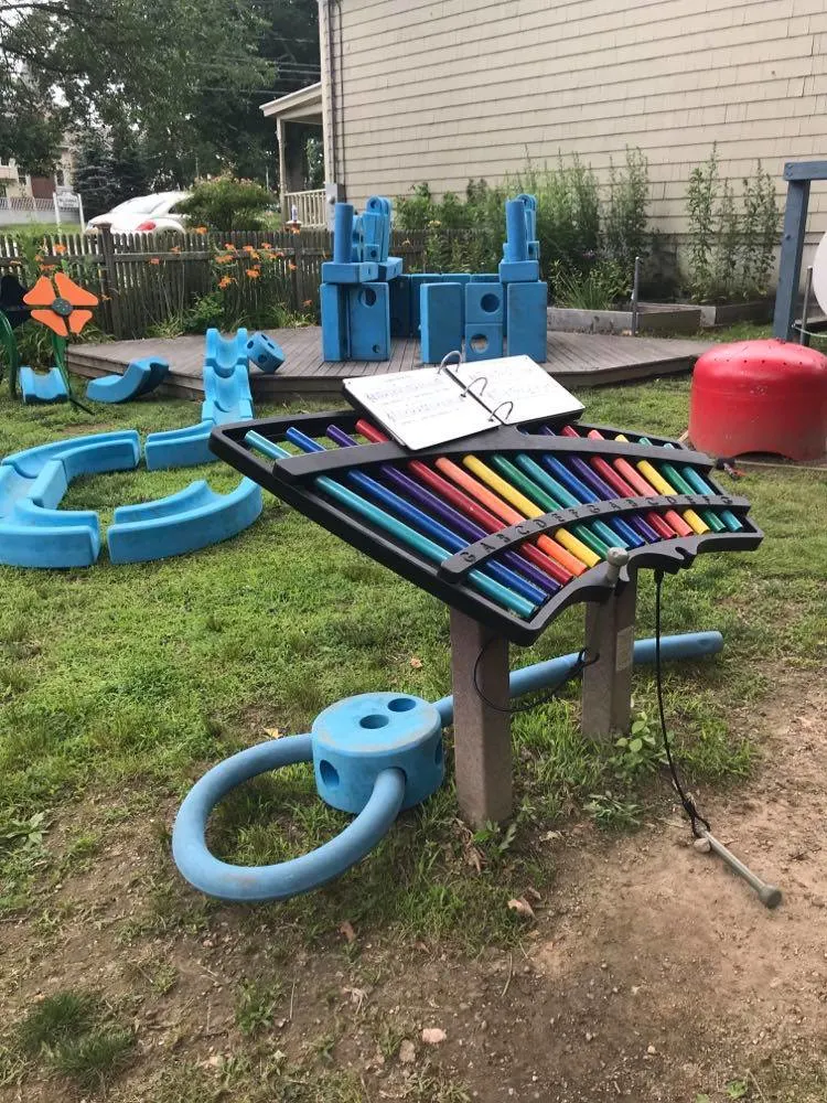 image of outdoor play area ta the niantic children's museum.
