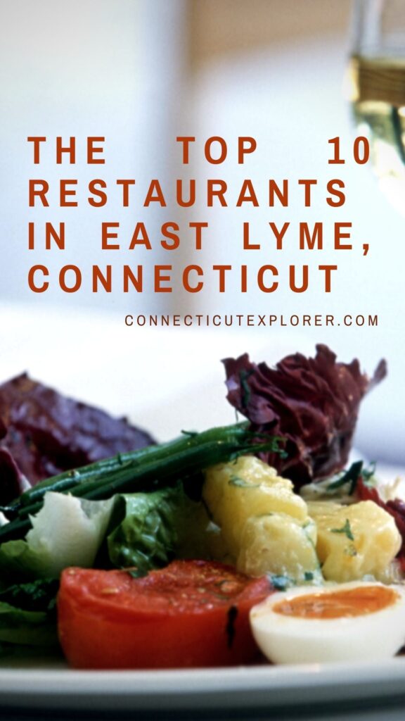 10 best restaurants in east lyme, ct pinterest image.