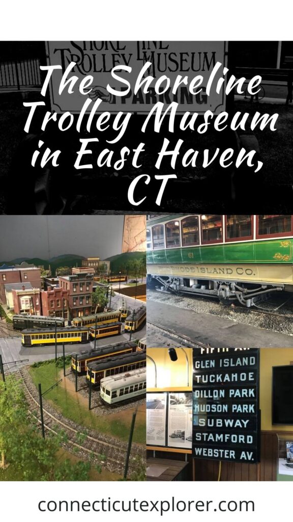 image of trolley museum pinterest pin.