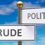 image of 2 signs, one says rude and the other says polite.