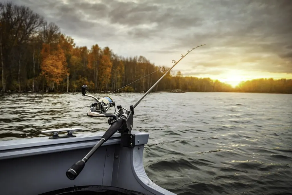 image of boat on lakes for fishing in ct.