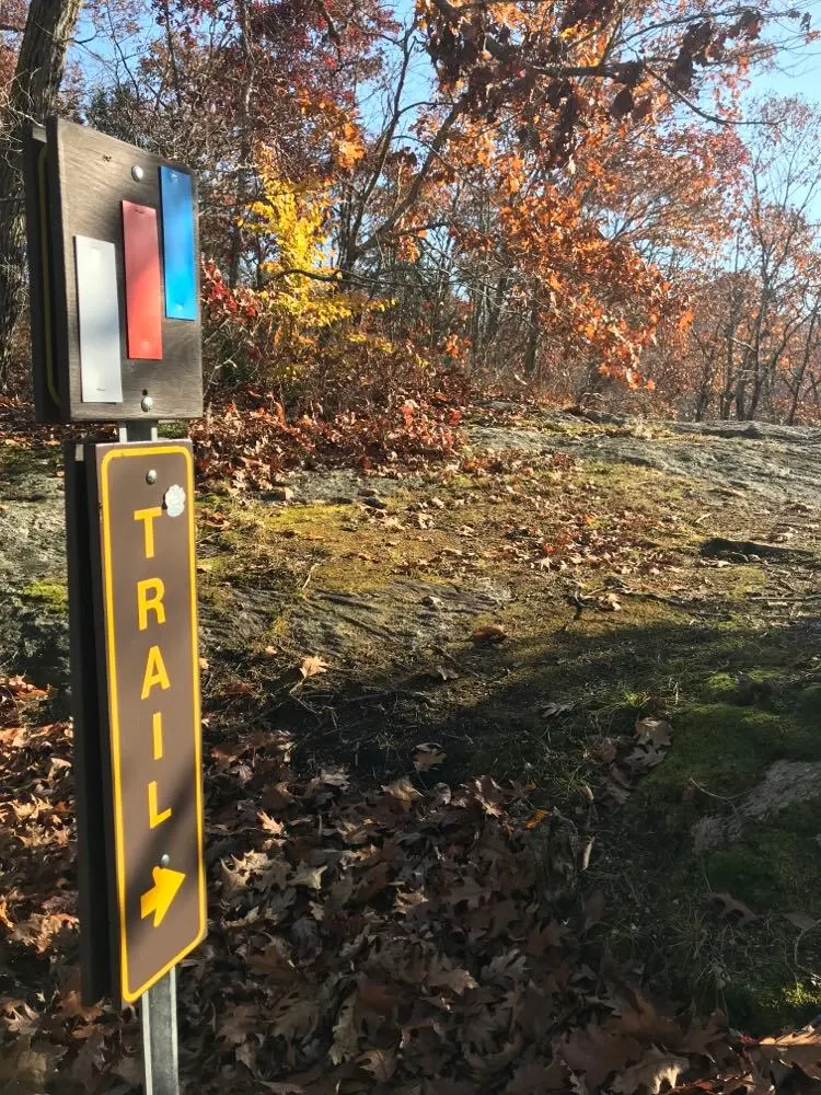 image of sign that says trails at devil's fork state park.