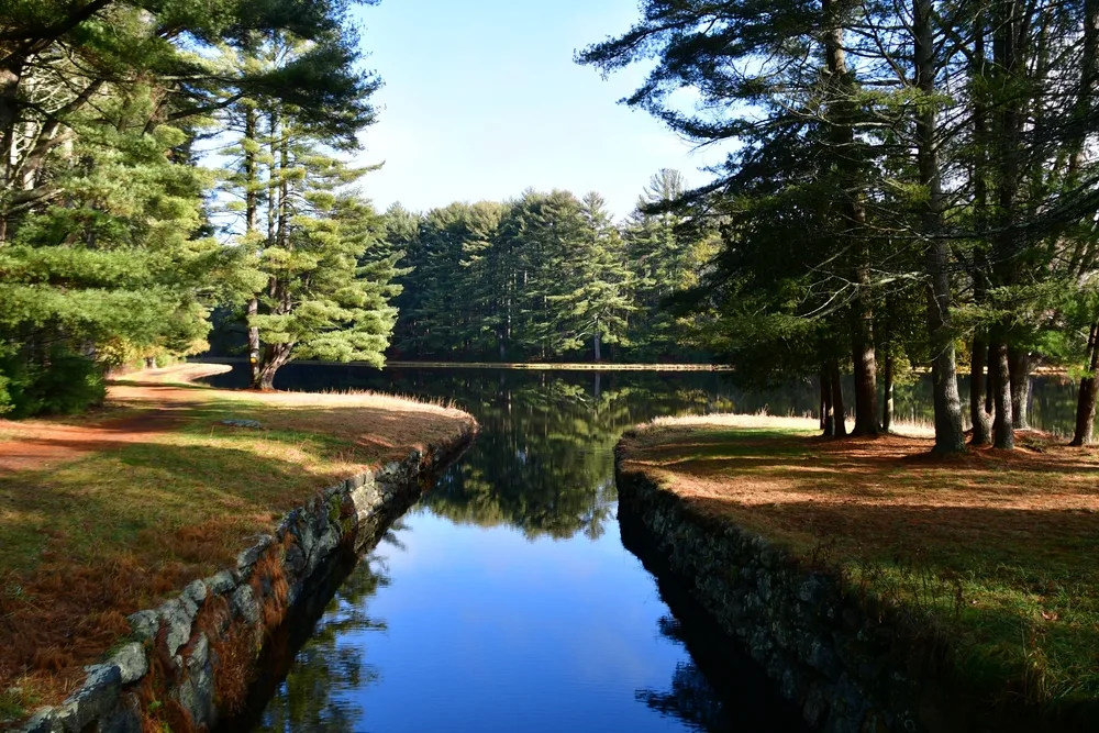 image of water flowing through parks in manchester ct.