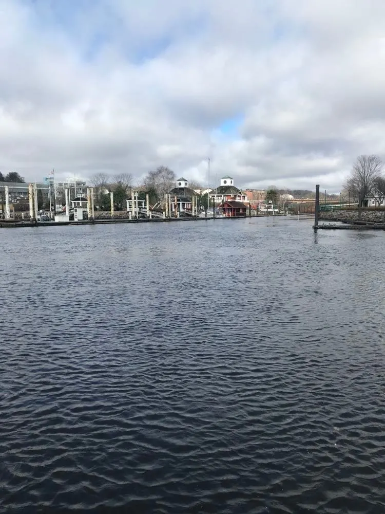 image is of downtown waterfront area in norwich ct that makes norwich ct a good place to live.
