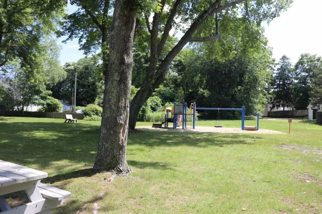 Image of public playground at Haines Park in Old Lyme, CT.