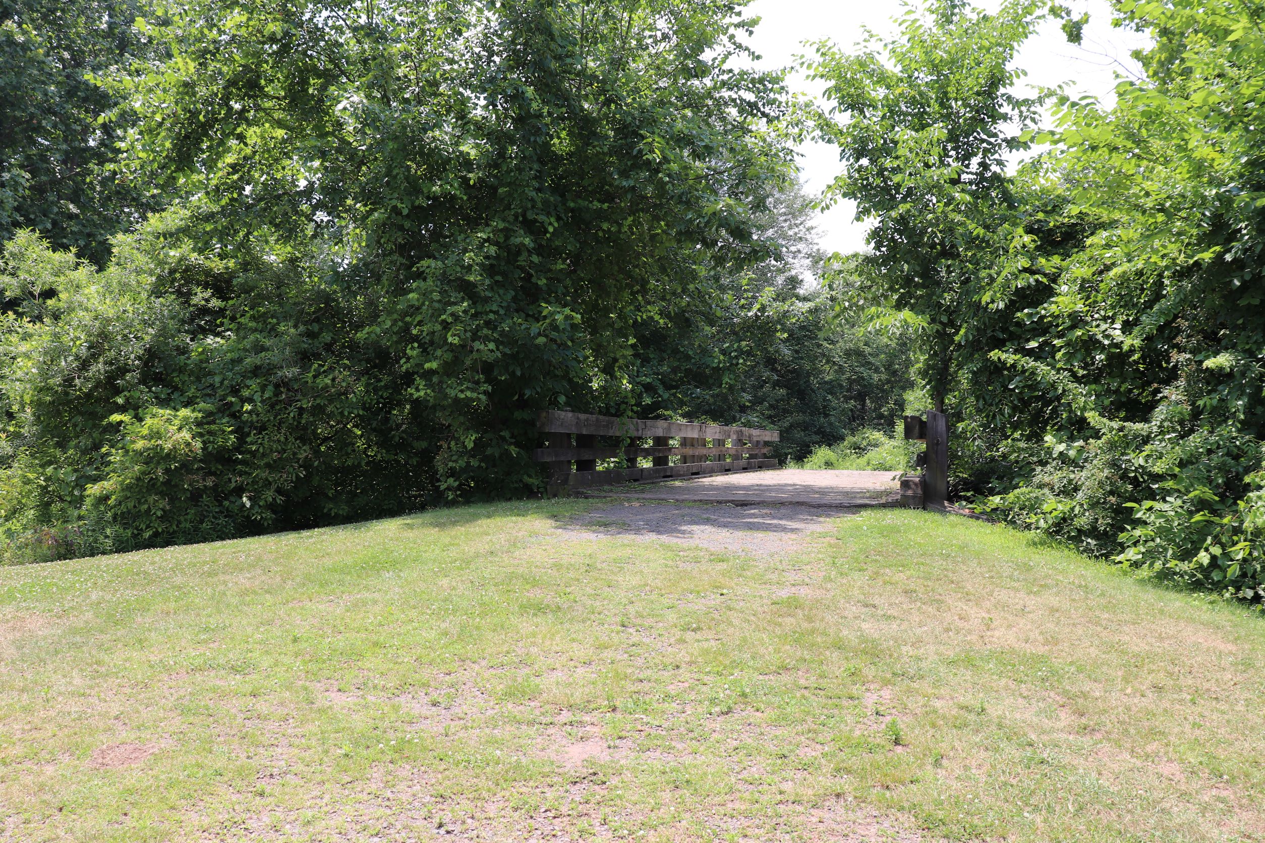image of bridge over brook at wadsworth state park in middletown ct.