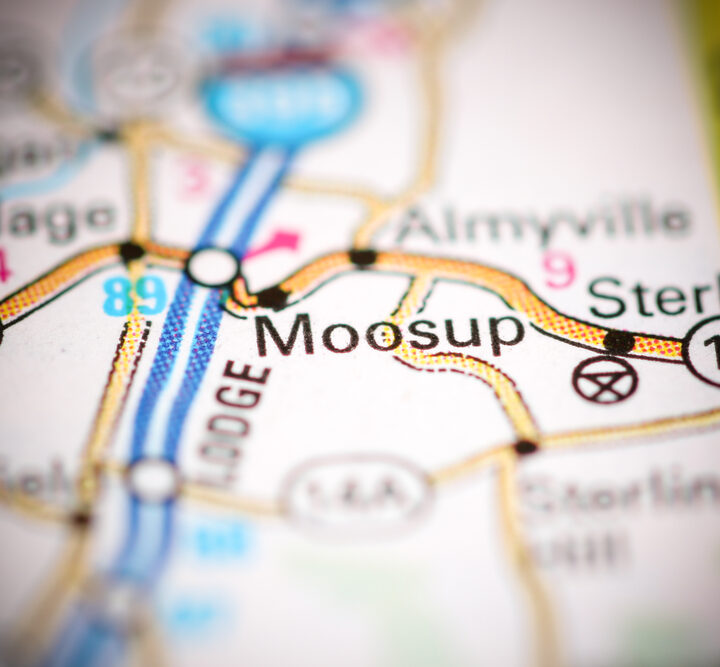 Image of map featuring Moosup Ct for how did moosup ct get its name post.