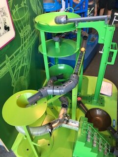image of marble run at the connecticut science center in hartford, ct.
