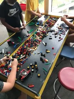 Image of children playing with legos at the ct science center.