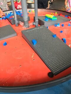 image of lego water table at the connecticut science center.