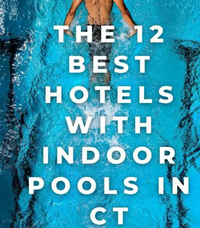 image of man swimming at hotels with indoor pools in ct.